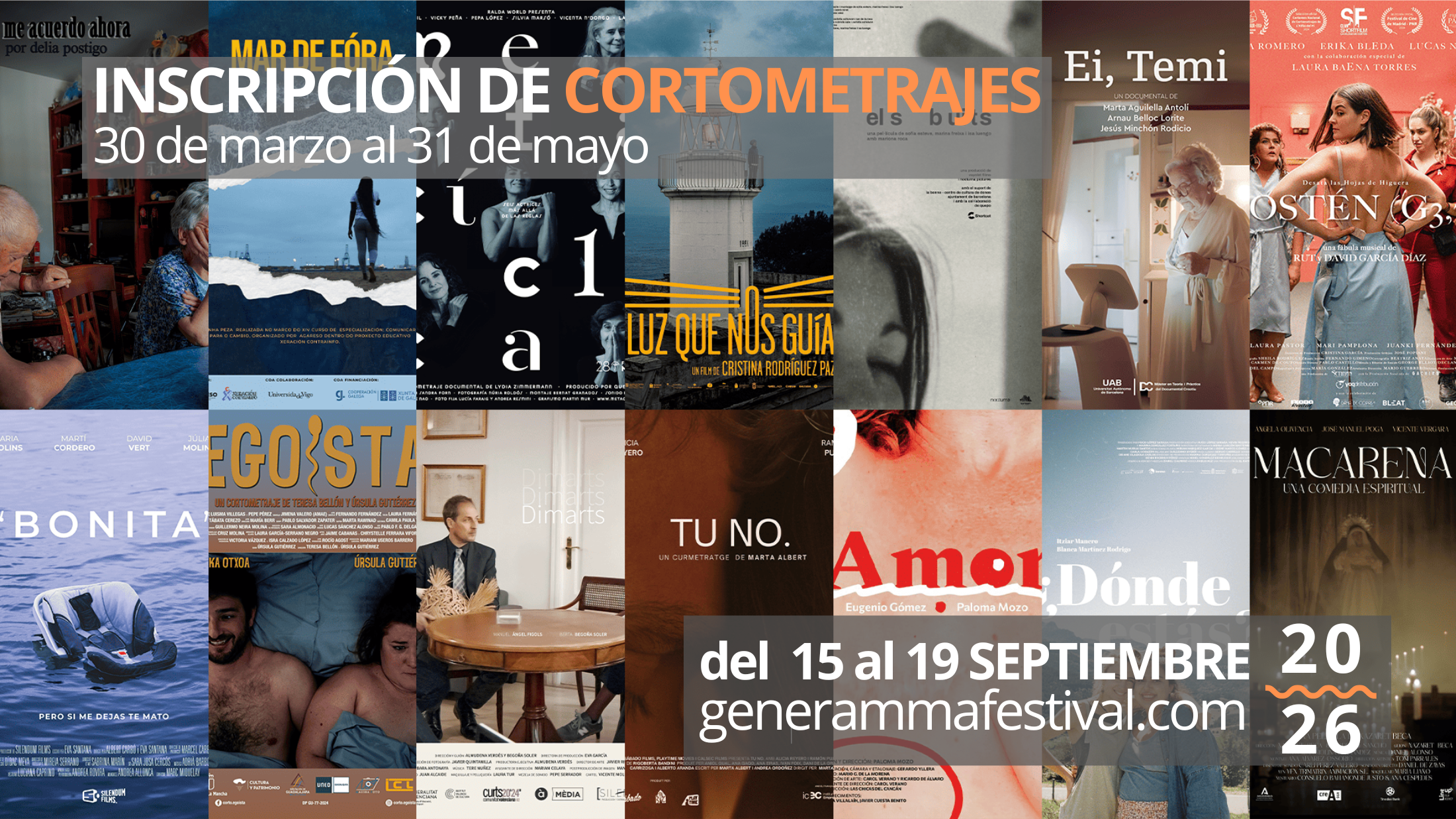 Convocatoria Cortos Generamma 2026