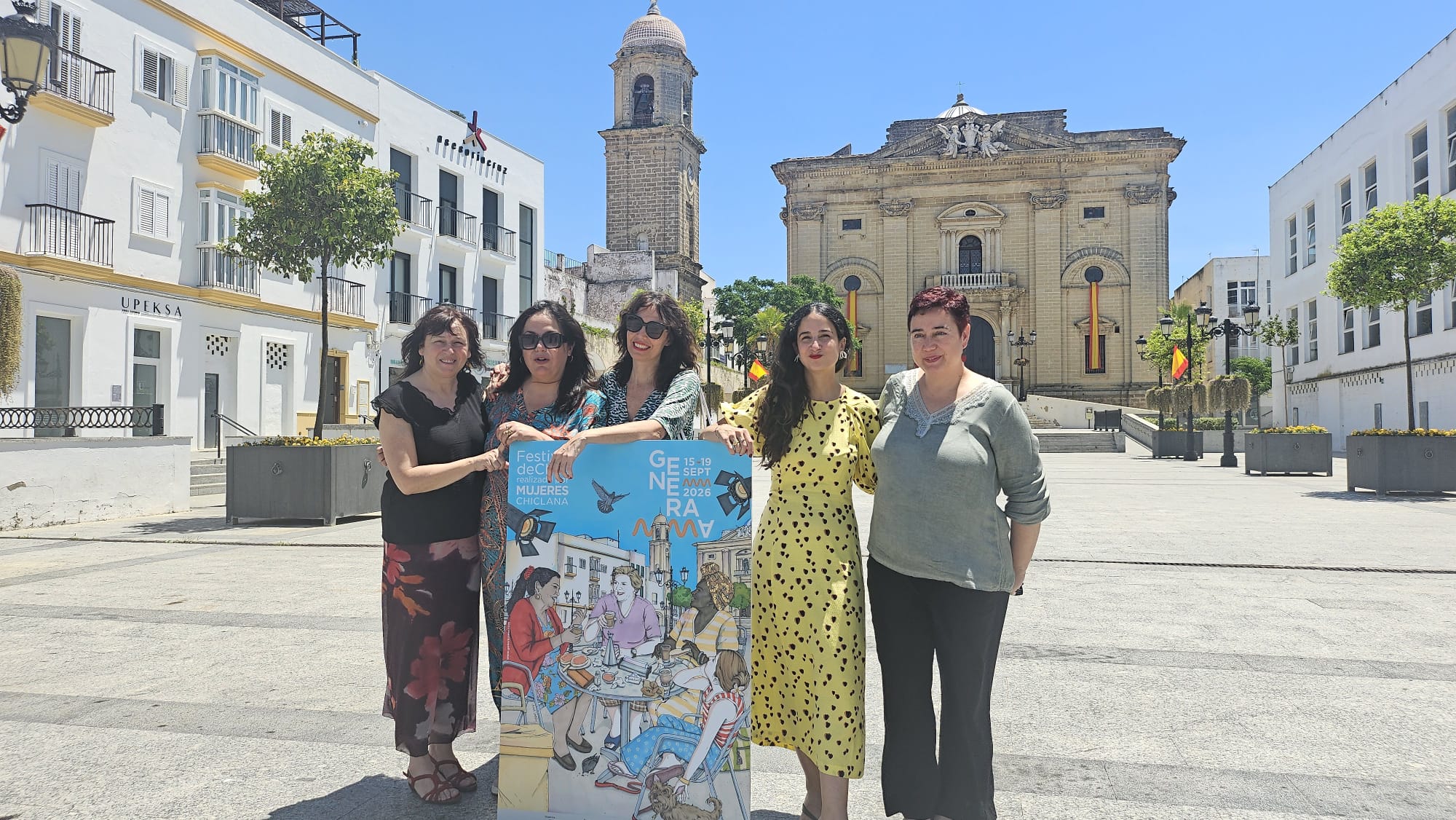 Cartel de Generamma 2026 de Ana Jarén en la Plaza de Chiclana